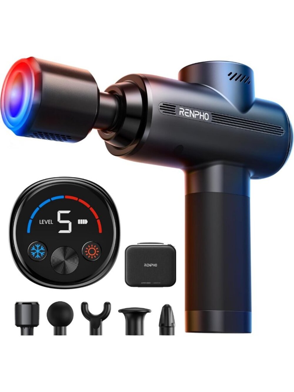 Active Thermacool Massage Gun with Heat & Cold Control for Muscle Recovery